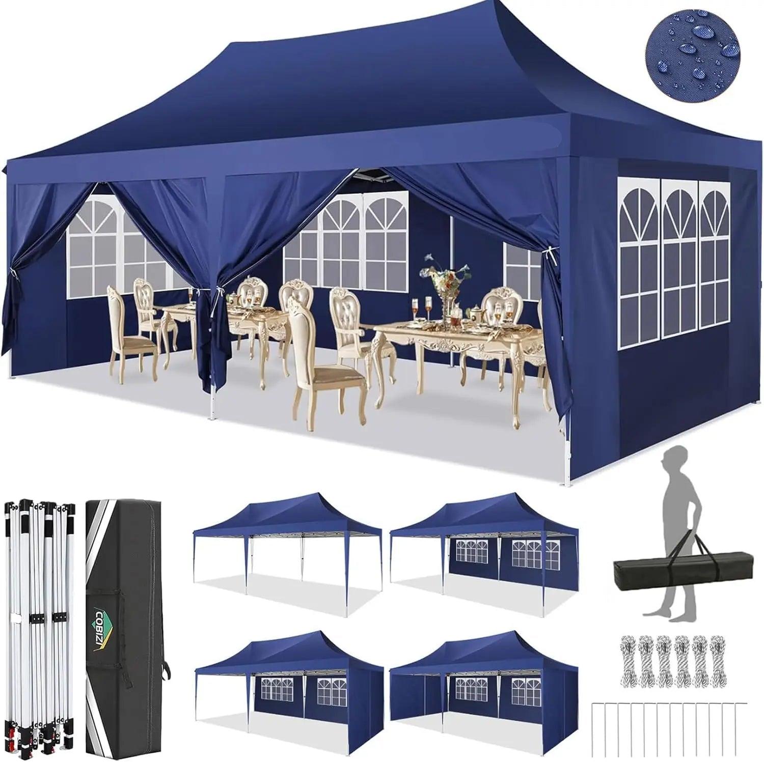 Partyzeltt - Klappbares Zelt - Außenzelt - Festzelt - Hochzeitstzelt - Wasserdichtes Oxford-Material