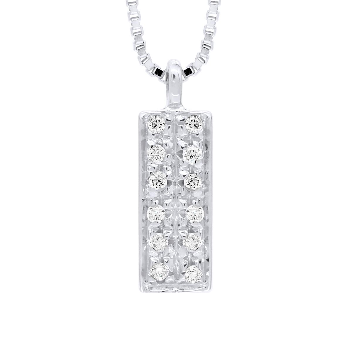 PAVING Ketting Diamonds 0.040 Cts White Gold
