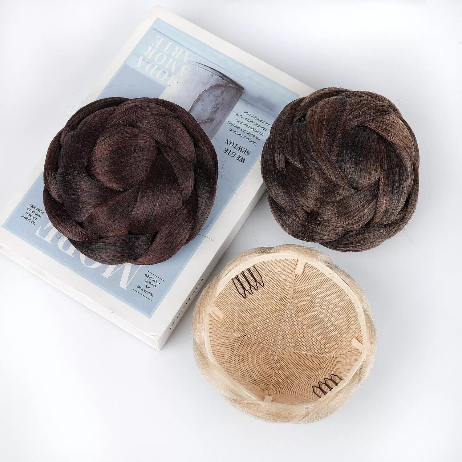 INF Chignon Blond Élégant : Postiche Style Vintage pour Chignons