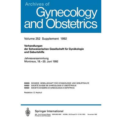 Verhandlungen der Schweizerischen Gesellschaft für Gynäkologie und Geburtshilfe, Taschenbuch von Kenneth A. Loparo, Springer Berlin, 978-3-662-37104-6