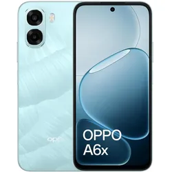 OPPO A6x (128 GB, Ice Blue, 6.75", Dual SIM, 4G), Smartphone, Blau