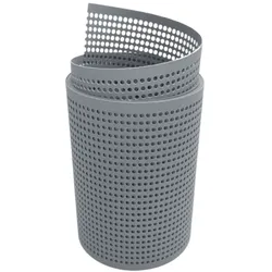 zaun|zu® Sichtschutzstreifen PP Premium Gelocht 30 Prozent Streifen Fenstergrau 2,55m