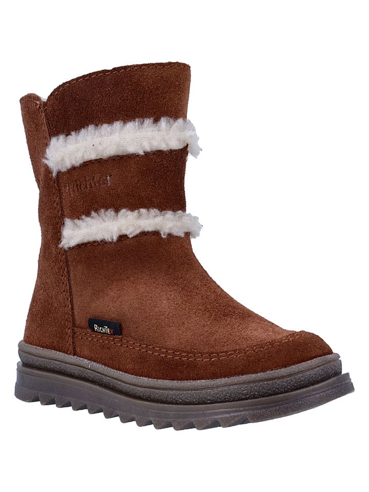 Richter Shoes Leder-Winterboots "Anna" in Braun - 34