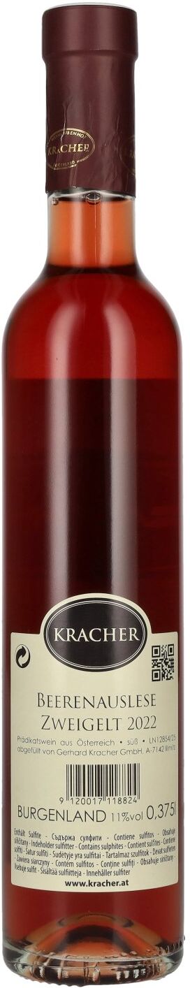 Kracher Beerenauslese Zweigelt 2022 11% Vol. 0,375l