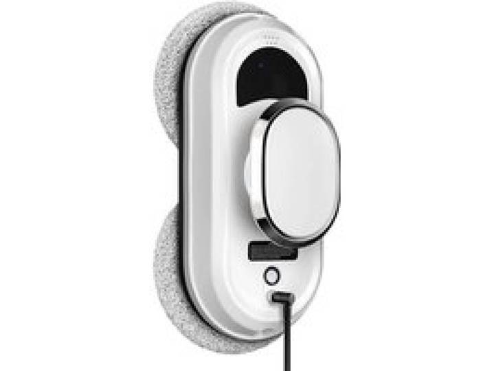 Robot lave-vitres intelligent blanc double disque rotatif télécommande anti-chute planification automatique longue autonomie