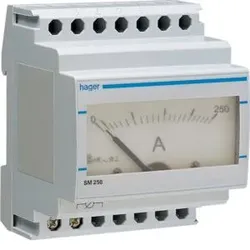 Hager SM250 Amperemeter f. Wandlermessung analog