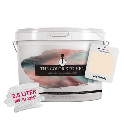 Wand- und Deckenfarbe A.S. CRÉATION "Seidenmatt Innenfarbe THE COLOR KITCHEN", beige (tck5001 piña colada), 2,5 l 2,5ml, Farben, für Wohnzimmer Schlafzimmer Flur Küche, versch. Beigetöne