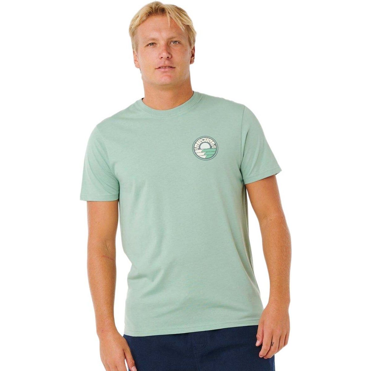 RipCurl Pacific Rinse Stacked Tee aloe (3237) M 0XTMTE-3237-M