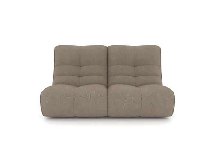 foamnova Skive 02 - Sitzelement 2er Modulsofa Velvet in warmem Cacao BxHxT 160x87x105 cm – frei kombinierbar