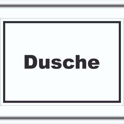 HB-Druck Dusche Aufkleber mit Text Hygiene waschen waagerecht A3 (297x420mm)