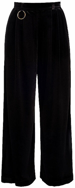 SILVIA SCHNEIDER Samthose  schwarz   38 38