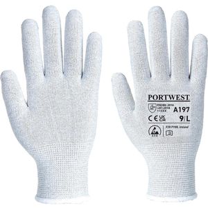 Portwest Arbeitshandschuhe Antistatic Shell, Polyester, grau, Größe 8 / M