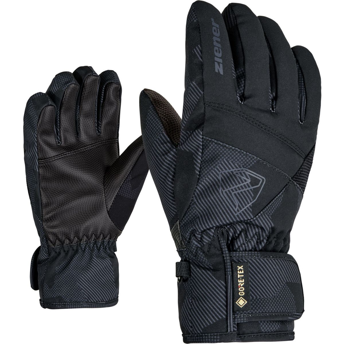 Ziener Leif-z GTX Glove Junior Unisex black.gray ink camo (12247) 3,5 115032-12247-3,5