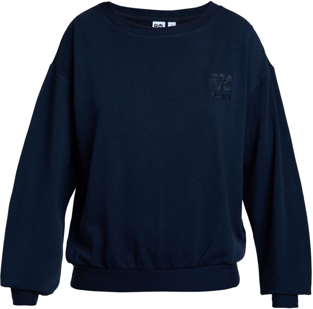 Fleecepullover ROXY "Surfing By Moonlight", Damen, Gr. S, anthrazit, Obermaterial: 68% Viskose, 29% Polyester, 3% Elasthan., Sweatshirts Fleecepullover anthrazit S