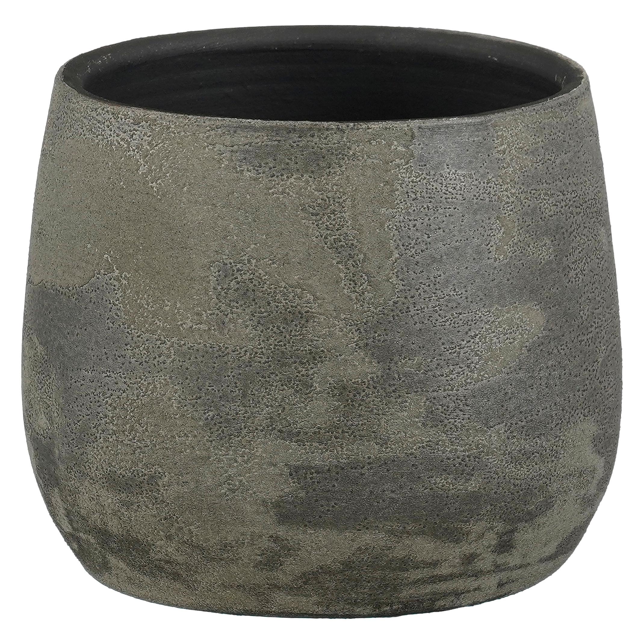 Mica Flower pot OLAF 1193440, ceramics, anthracite (19.50 x 15.50 cm) (1193440)