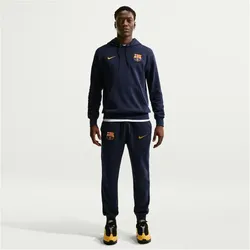 NIKE FC Barcelona Sportswear Club French Terry City Edition Hoodie Herren 498 - blackened blue/mineral yellow M