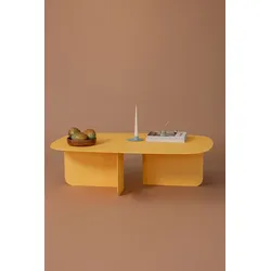 Metallbude Couchtisch Livia Stahl Orange Mango