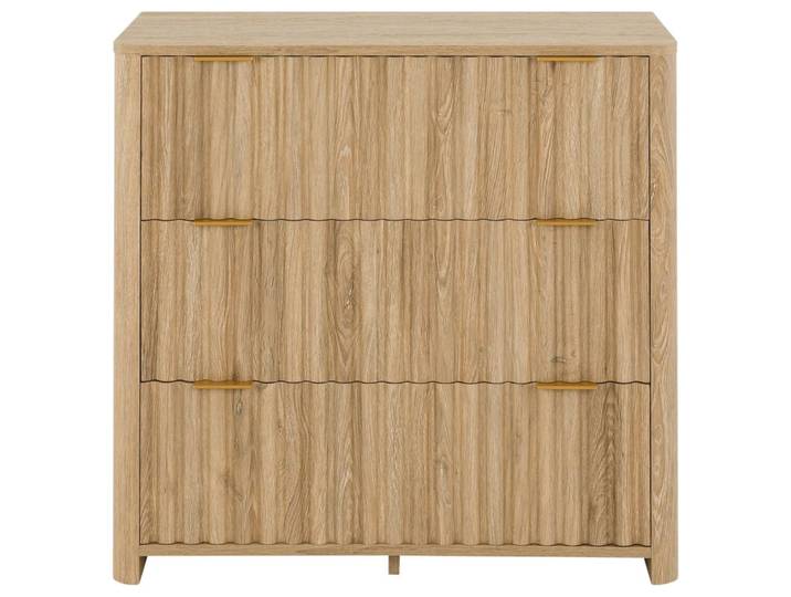 Commode avec 3 tiroirs aspect bois, coloris chêne