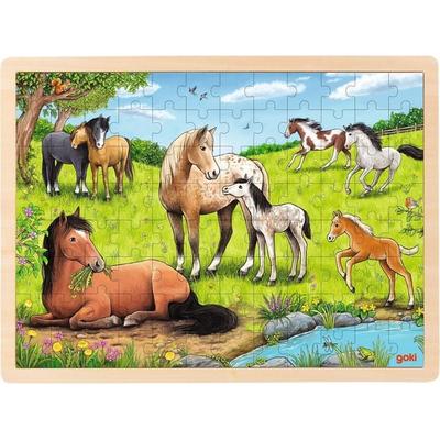 Einlegepuzzle Sommer auf der Pferdewiese