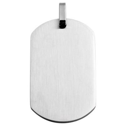 Dog Tag Anhänger AKZENT "Gabrio, langlebig", silber (silberfarbig), Schmuckanhänger, Herren, Edelstahl