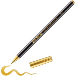 Edding Brush-Pen 1340 Metallic Pinselstift, gold, Pinselspitze flexibel, 1-3 mm