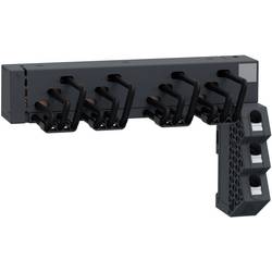 Schneider Electric GV2G4RA Drehstrom-Sammelschienensystem, 63A, 4 Abgangsstellen, Einspeisung rechts, 45mm Abstand Drehstrom-Sammelschienensystem Schwarz 1 St.