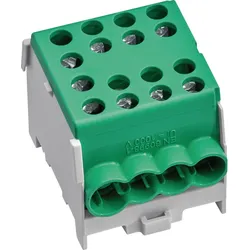 Hager KH35E8 Hauptleitungsabzweigklemme 1polig, 2x35mm2-6x25mm2, IP20, Farbe: Grün