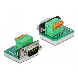 Delock 66554 VGA Adapter [1x D-SUB-Stecker 9pol. - 1x Buchse] Grün