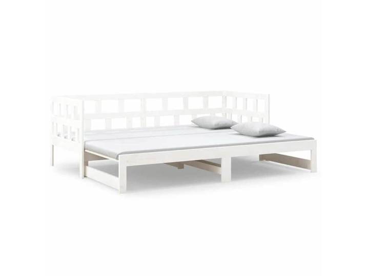 Lit adulte 1 place - 90x190 cm - - Lit coulissant - sans matelas - blanc 2x(90x190) cm - moderne design_1134