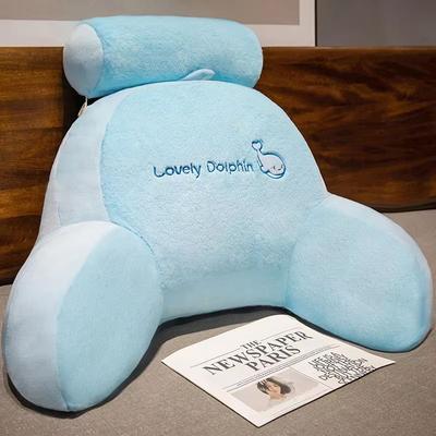 Inspired Finds Soft Bed Backrest Cushion Pillow For Bed & Sofa dolphin 27.56x19.69x9.84in