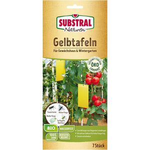 Substral Gelbtafeln Naturen, 11 x 28 cm , zum Hängen, gegen Trauermücken und andere Schädlinge, 7 Stück