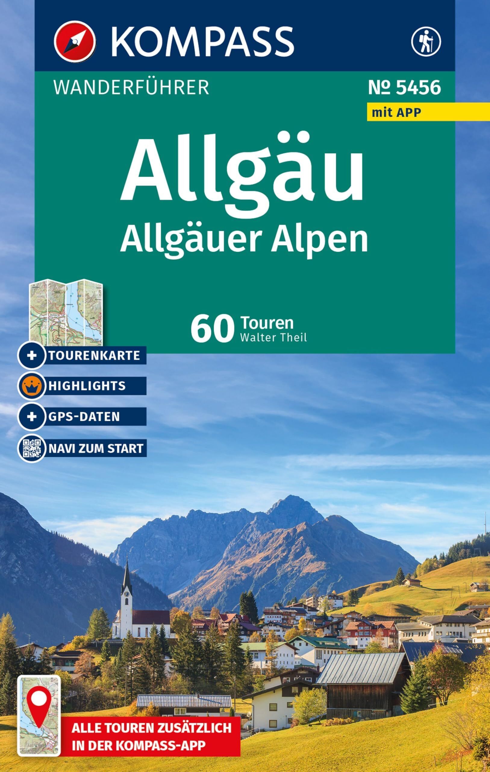 Walter Theil - KOMPASS Wanderführer Allgäu, Allgäuer Alpen, 60 Touren mit Extra-Tourenkarte - Preis vom 16.10.2026 11:41:07 h