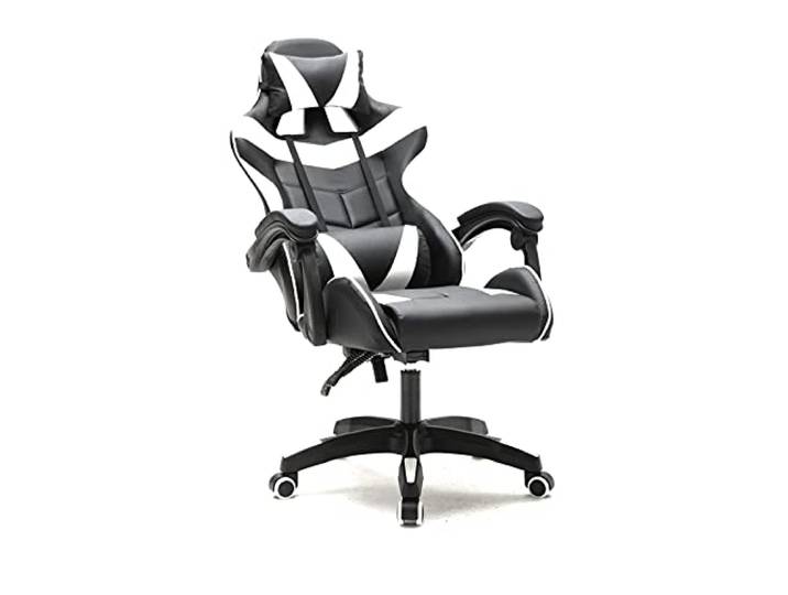 VDD Gaming Cyclone Gamestoel - Ergonomische Gaming Stoel - Zwart/Wit