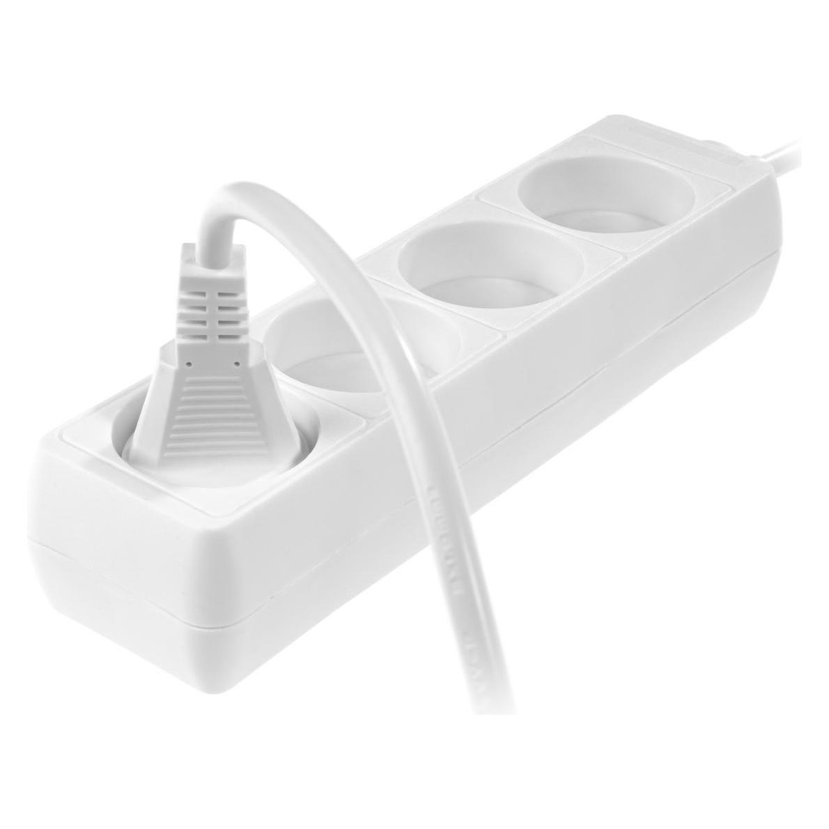 Awtools Aw Przedłużacz Domowy Biały Bez Uziemienia 4 - Gniazda 3,0m (4x, 3 m) (AW24606)