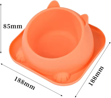 Inspire Picks Stainless Steel Anti Spill Cat Bowl Non Slip Pet Food & Water Feeder pink 1pcs