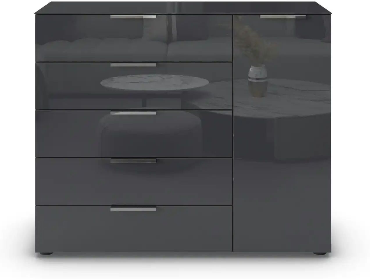 Höffner Sideboard  Flipp ¦ schwarz ¦ Maße (cm): B: 120 H: 99