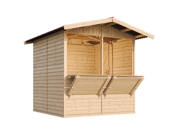 MARKTBUDE Holz, Gartenhaus - 200x200/4m2 M149