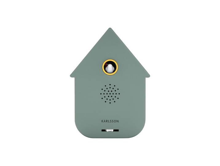 Dekoobjekt KARLSSON Sound box Modern Cuckoo , grün, B:7,5cm H:11,5cm T:5cm, Kunststoff, Polystyrol, Dekofiguren, Dekoobjekt, Soundbox mit Vogelklängen