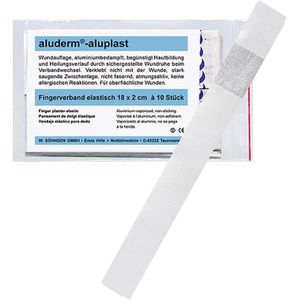 Söhngen Pflaster Aluderm Aluplast 1009192, 10 Strips, wasserfest, sensitiv, elastisch, 18 x 2cm