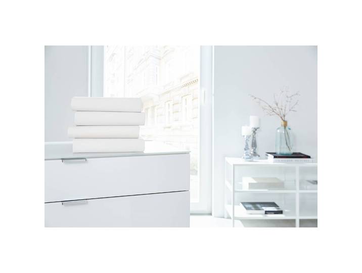 Boxspring-Elastan-Spannbettttuch 100 x 200cm Weiß/Weiß