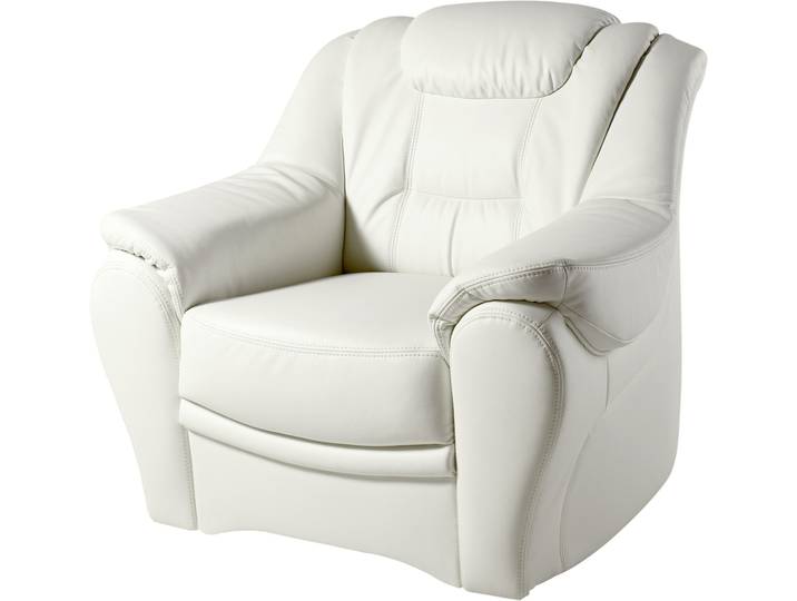 Sessel SIT & MORE Bellevue , weiß (altweiß), B:98cm H:94cm T:95cm, Luxus-Microfaser ALTARA NUBUCK (100% Polyester);SOFTLUX-Kunstleder;NaturLEDER (echtes Rindsleder), Sessel, Sessel