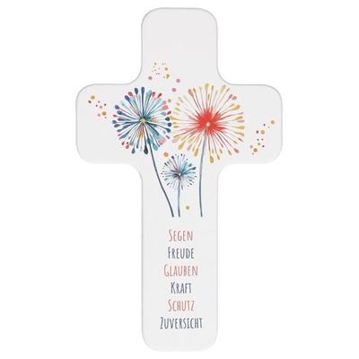 Kinderholzkreuz - Segen, Freude, Glauben, Kraft, Schutz, Zuversicht