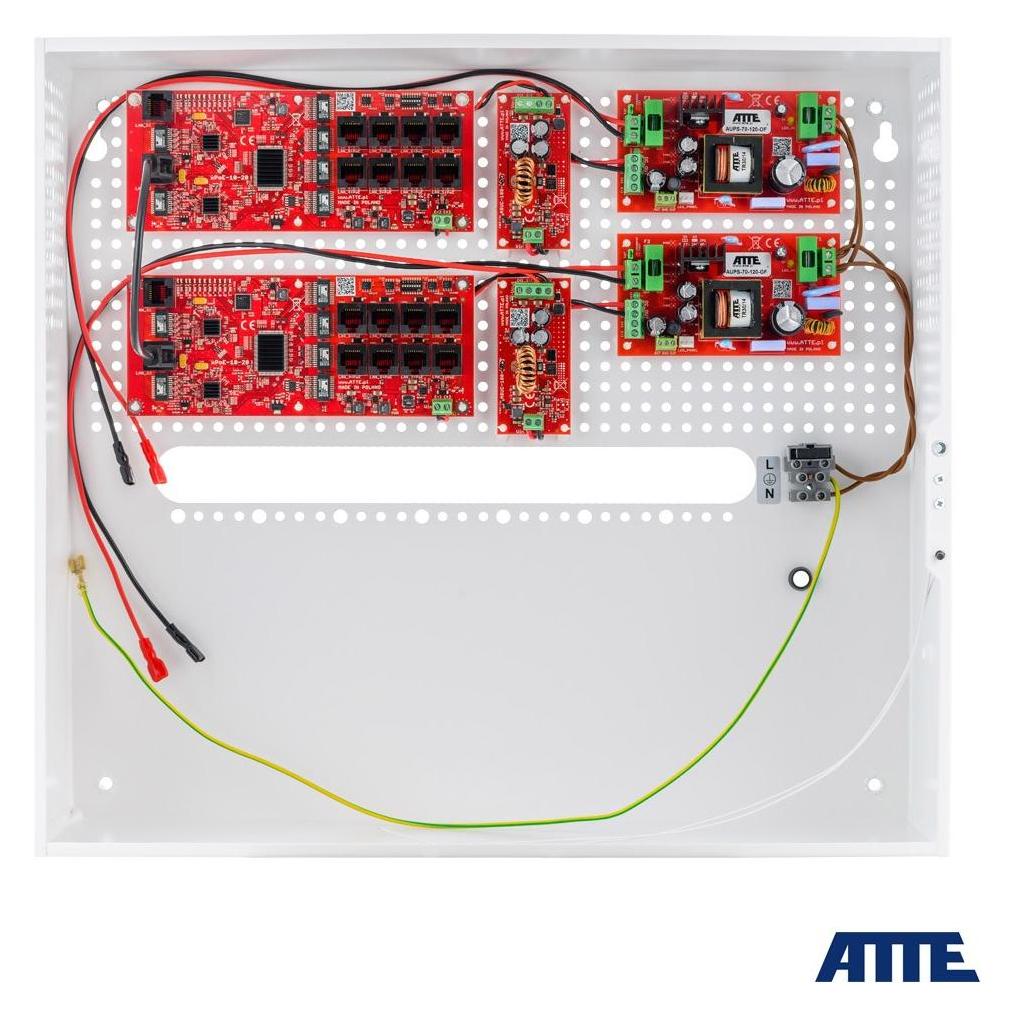 Atte Pufferset für 16 IP-Switch-Kameras Po 16P+2G IPUPS-16-20-H (Netzteil) (21314)