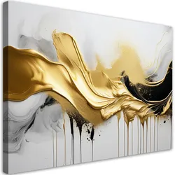 LEINWANDBILD Goldene 3D Abstraktion 60x40cm