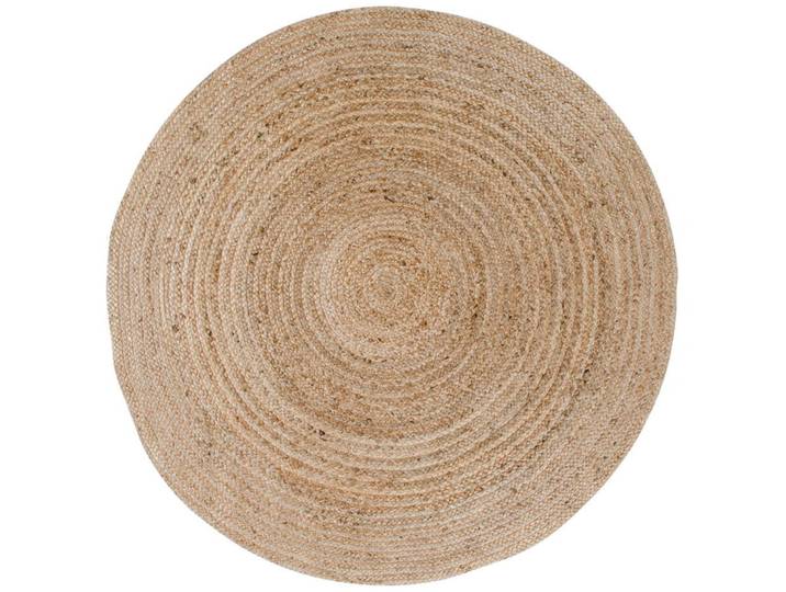 Teppich Runavo nature Einfarbig Jute 180 x 180 cm - Teppich