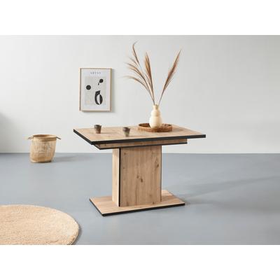 Esstisch HELA "Ariana, Tisch, Küchentisch, Auszugstisch", beige (artisan eiche, schwarz, artisan eiche, schwarz, artisan eiche, schwarz), B:120cm H:76cm T:80cm, Tische, Esstisch, durch innenliegende Einlegeplatten ausziehbar 120-160 cm