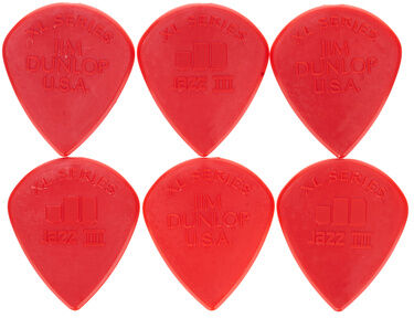 Dunlop Jazz Plectrums III XL Red 6P Rot