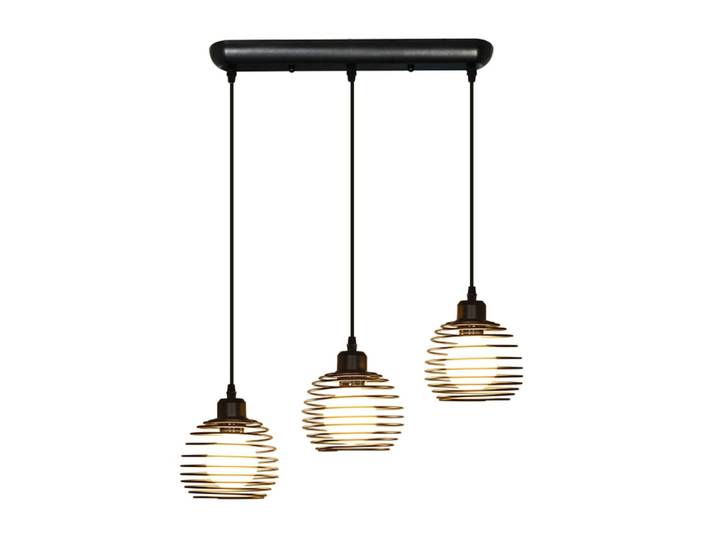 Suspension en fer noir 50x15x144cm