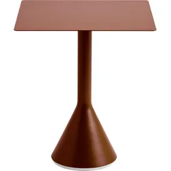 Palissade Garten-Couchtisch 65 x 65 cm, rot
