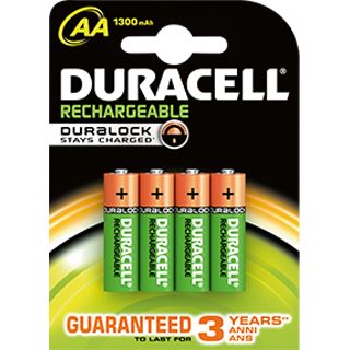 Duracell Stay Charged HR03 Nickel-Metall-Hydrid AAA Micro Akku 850 mAh 4er Pack
